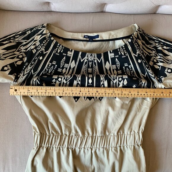 Gap Vena Cava Khaki Short Sleeve Mini Dress Tan Black Beige Awards Season - Picture 15 of 15